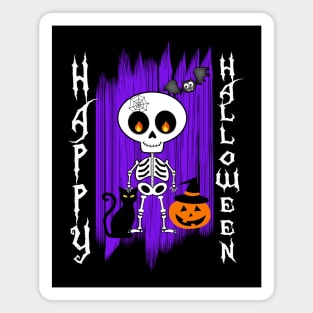 Happy Halloween Little Skeleton Funny Design for Halloween Magnet